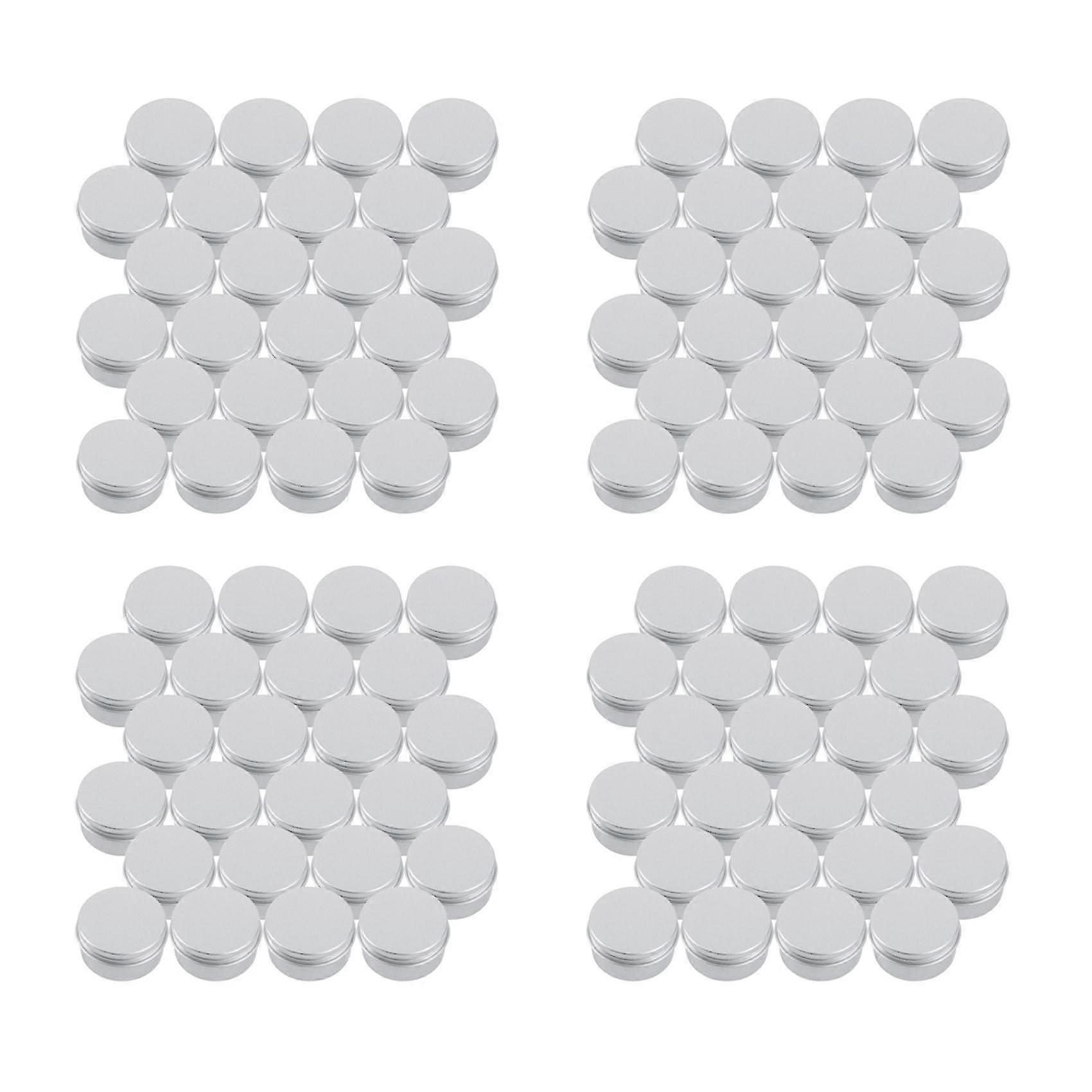 30ml Silver Small Aluminum Round Lip Balm Storage Jar Containers With Screw Cap (pack Of 96)