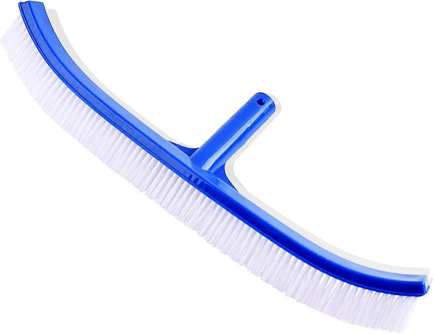 Swimming Pool Brush,heavy Duty Swimming Floor & Wall Pool Brush, Reinforced Curved Ends Nylon Bristles Pool Brush Head