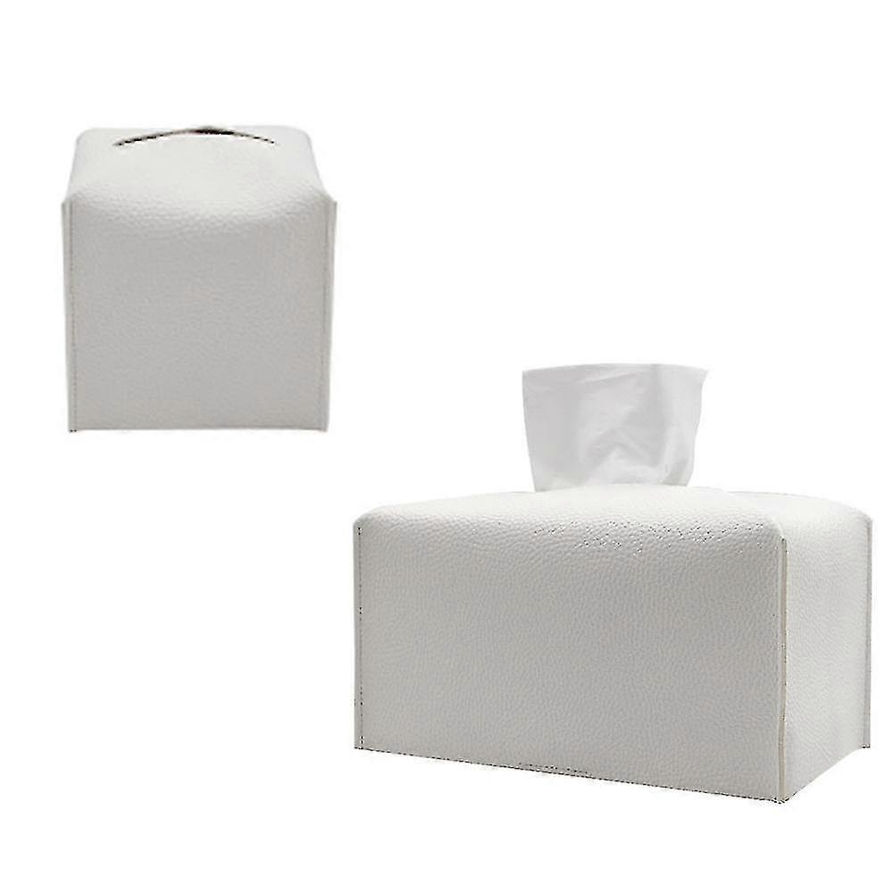 2 Pack Leather Tissue Box Cover,tissue Box Holder