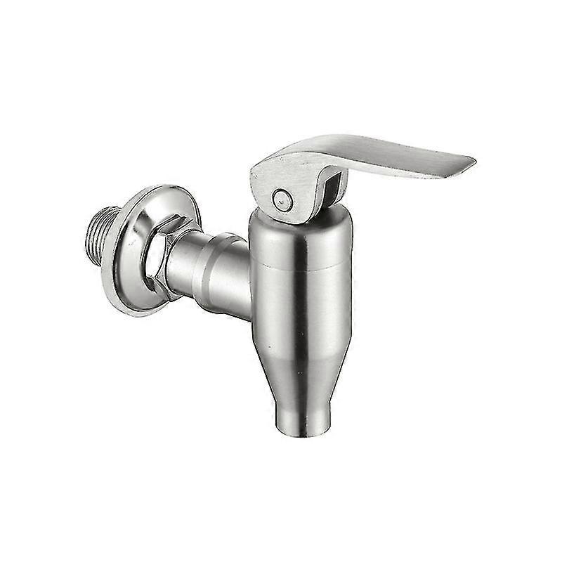 Stainless Steel Wine Barrel Faucet Water Dispenser Replacement Faucet, Coffee Juice Barr(1 Pcs, Silver)