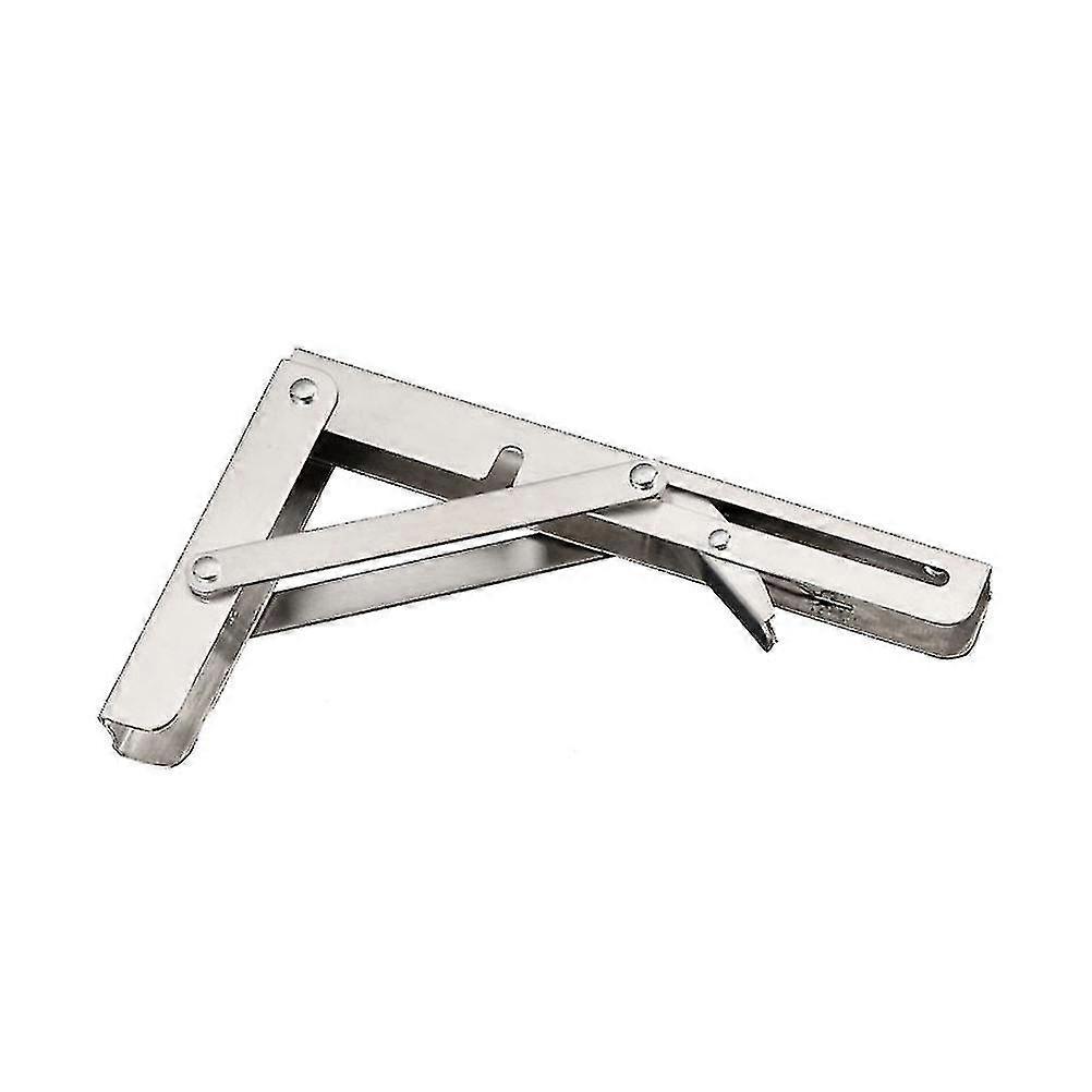 Folding Shelf Brackets 12 Inch, Heavy Duty Stainless Steel Collapsible Wall Mounted Shelf Bracket for Table Bench