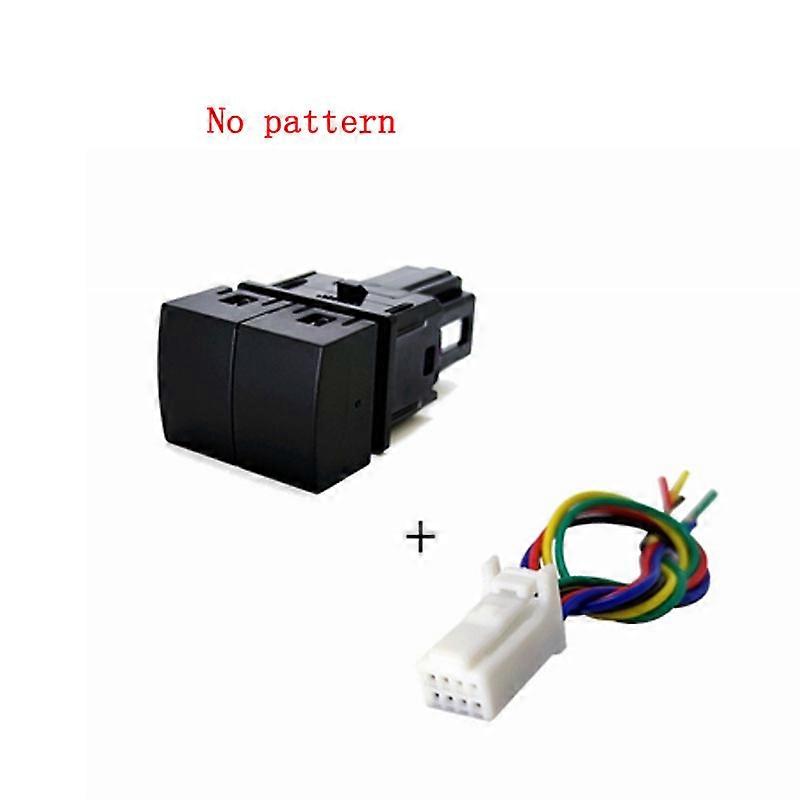 1pc Dual Key Switch Dual Switch Fog Lights Radar Power Supply LED Camera Headlight Switch Button For Nissan Leaf 18-19