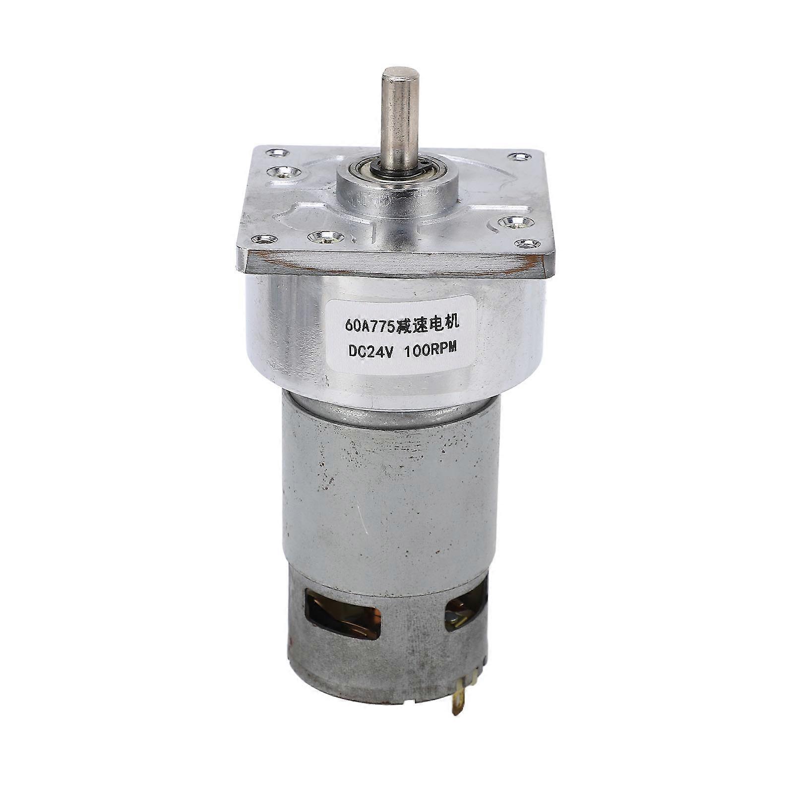 محرك التروس DC 24V 3.8A تخفيض السرعة الذاتي قفل محرك دودة موجه قابل للانعكاس للآلة 100 دورة في الدقيقة 9.6KGFCM