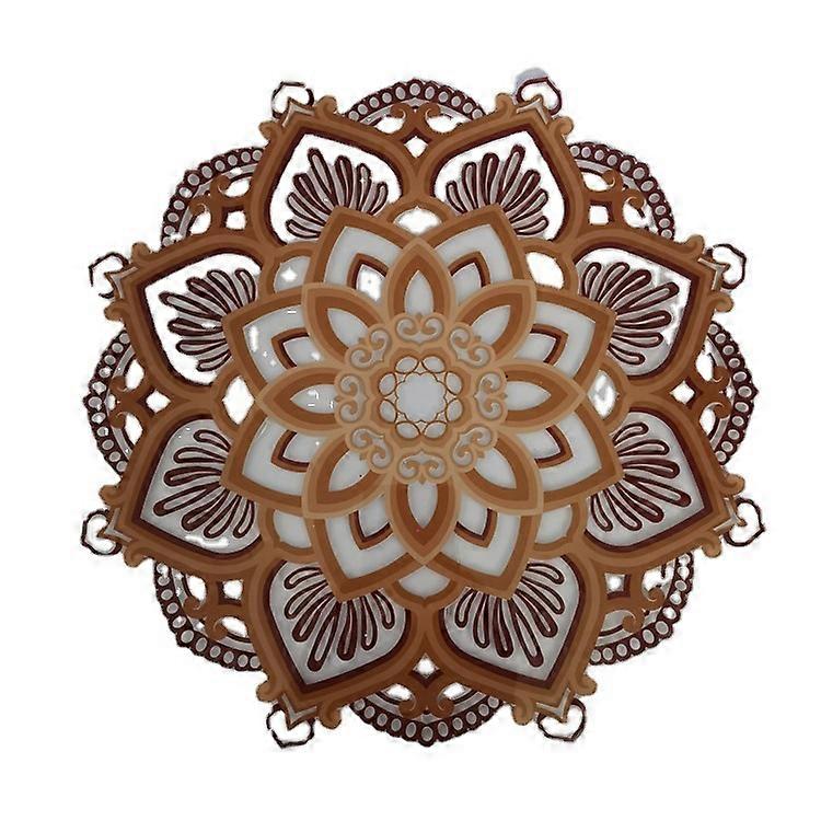 ماندالا اليوغا غرفة ضوء الليل LED ، متعدد الطبقات قطع بالليزر منحوتة LED أنيقة الاكريليك ماندالا معلقة لوحات MDF مصباح الديكور ، ديكور الجدار للعيش