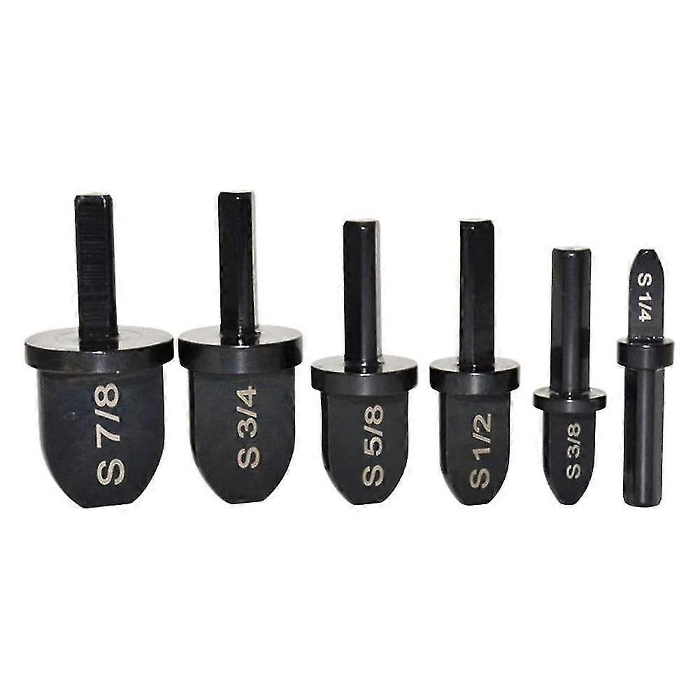 Swaging Tool Drill Bit Set, 6Pcs Manual Copper Pipe Swage Tool Drill Bit W/Triangular Handle, HVAC