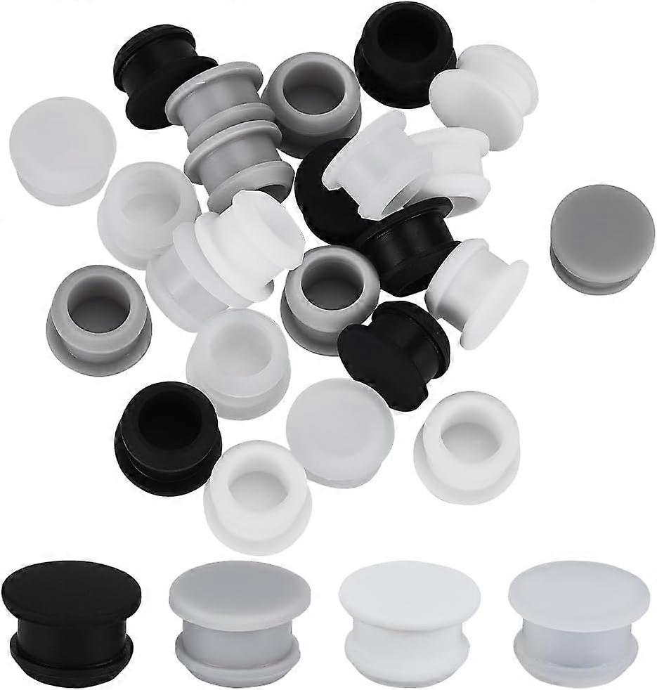 24PCS 4 Colors Silicone Stoppers for Salt and Pepper Shakers 13mm Salt Plug Stopper Replacement Bottle Caps Reusable Round End Cap Corks for Bottles P