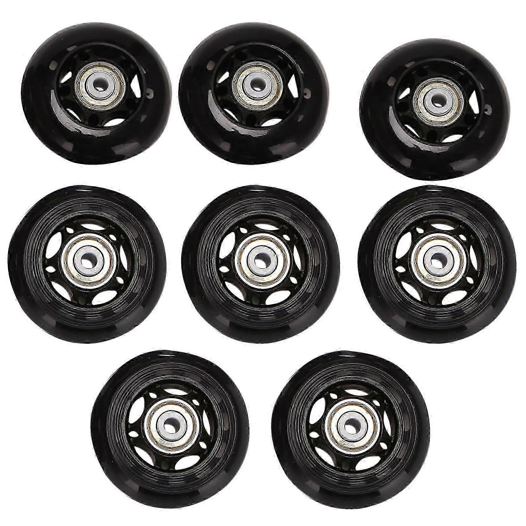8 Pack 64mm Inline Skate Wheels with Bearings