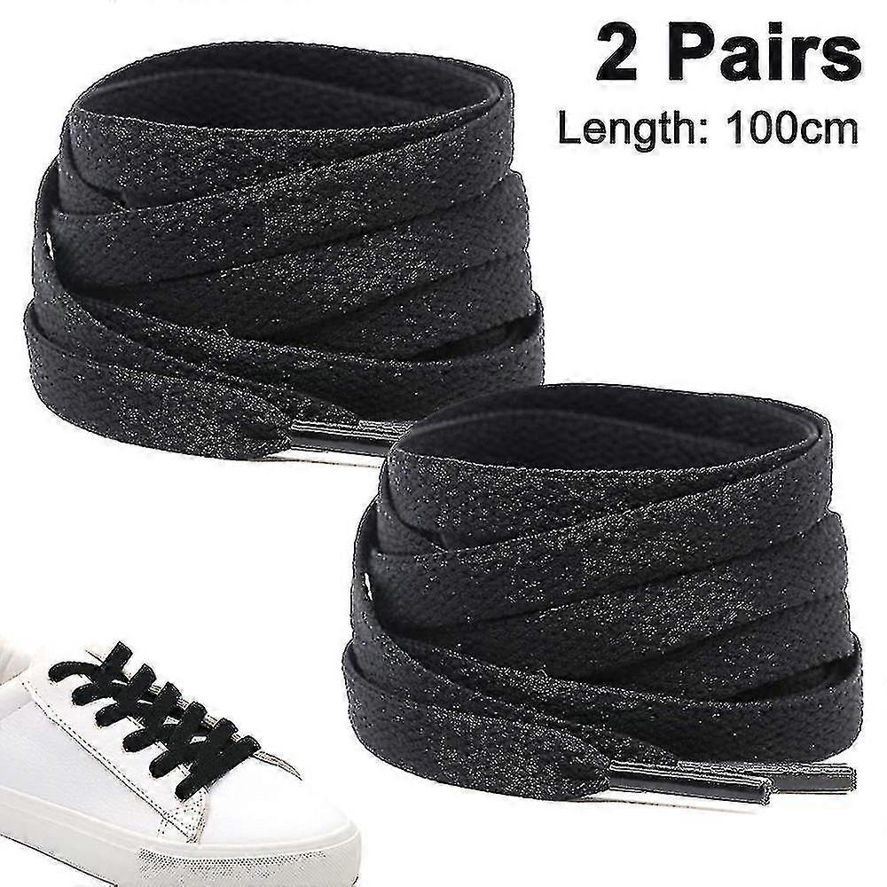 2 Pair Flat Shoe Laces Shoelaces For Athletic Running Sneakers Shoes Boot Strings
