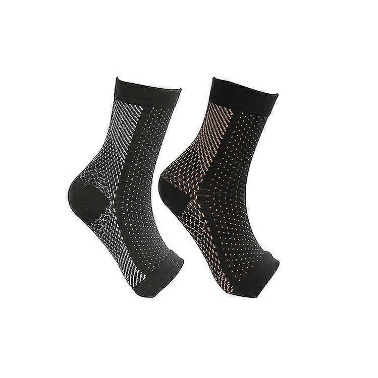 2pairs Neuropathy Compression Socks Ankle Arch Support Protect Socks