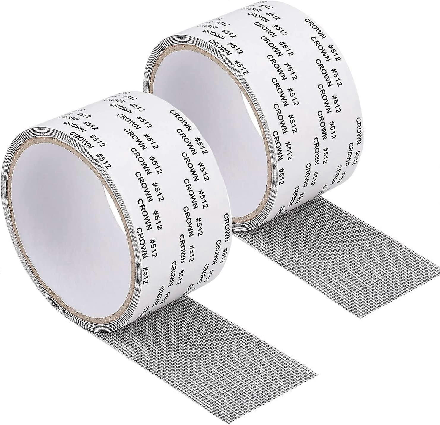 2M x 5CM(Black) Mosquito Netting Repair Kit Adhesive Mosquito Netting Tape 2Pcs Patch Fiberglass Adhesive Repair Tape Window Repair Mosquito Netting W