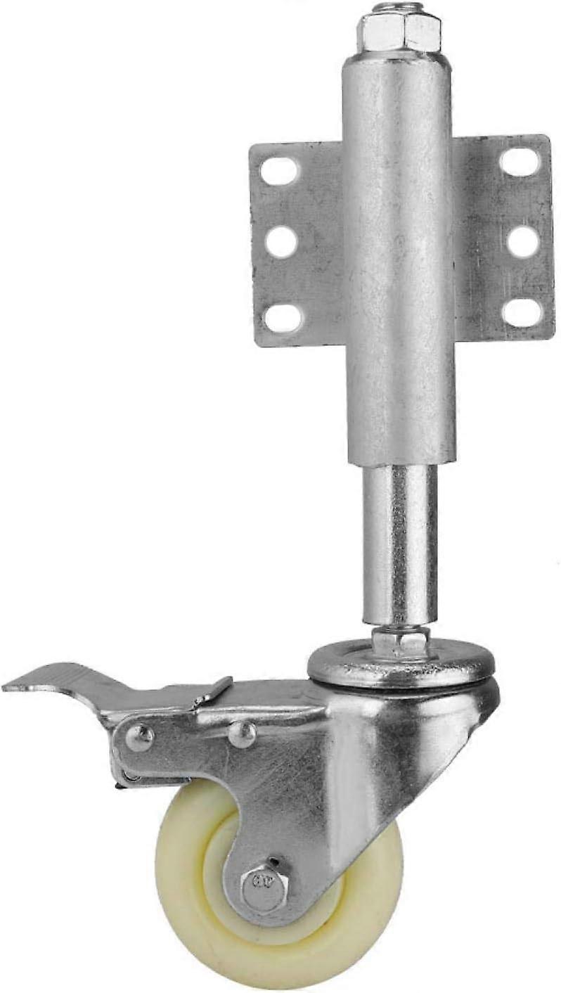 Gate Wheel 3" Nylon Gate Wheel Spring Loaded Swivel Caster with Brake 220lbs Load Capacity