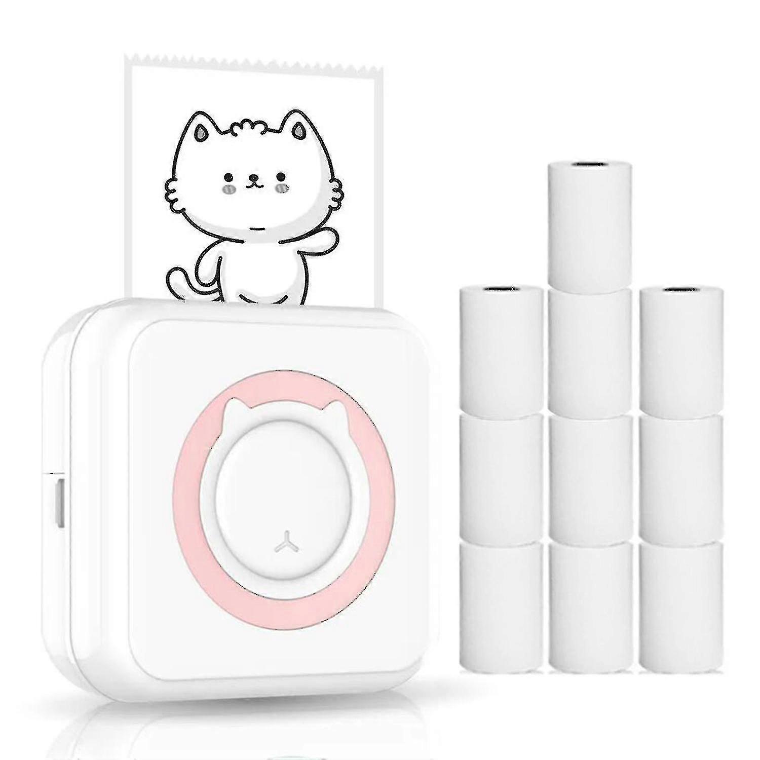 Portable Bluetooth Multifunction Photo Thermal Printer With 10 Paper Rolls