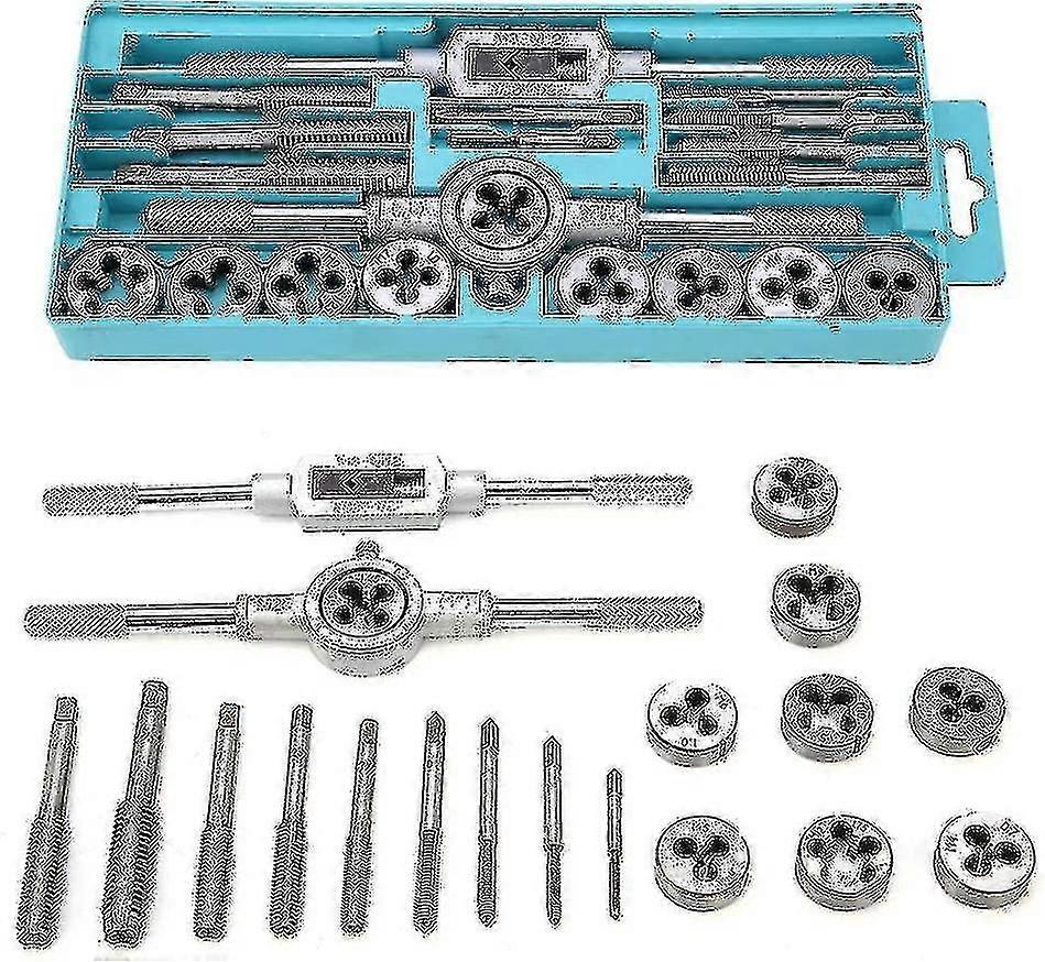20 Pcs Tapping Tool, Set Of Steel Taps And Dies, Thread Screw Extractors, M3-m12 Steel Threading Too