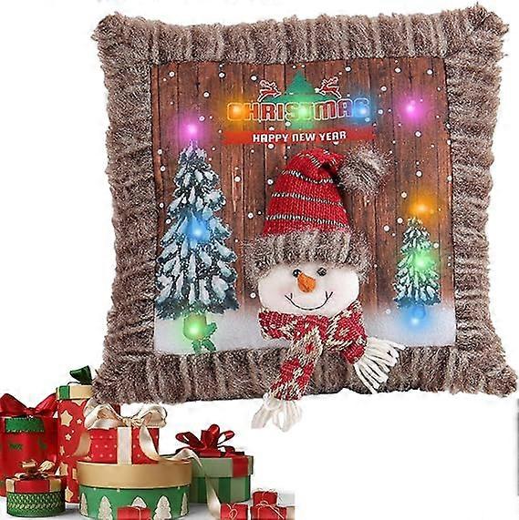 Christmas Pillowcase 40cm Festive Glow Pillowcase with LED Light
