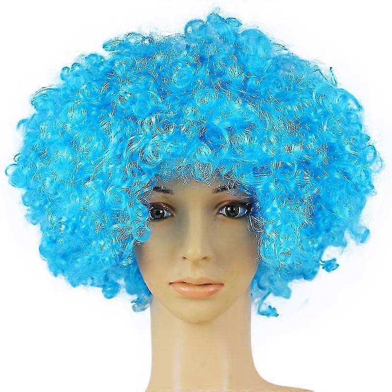Easter Clown Show Wig Props Funny Colorful Headgear Party Carnival Pretend Play (Sky Blue)