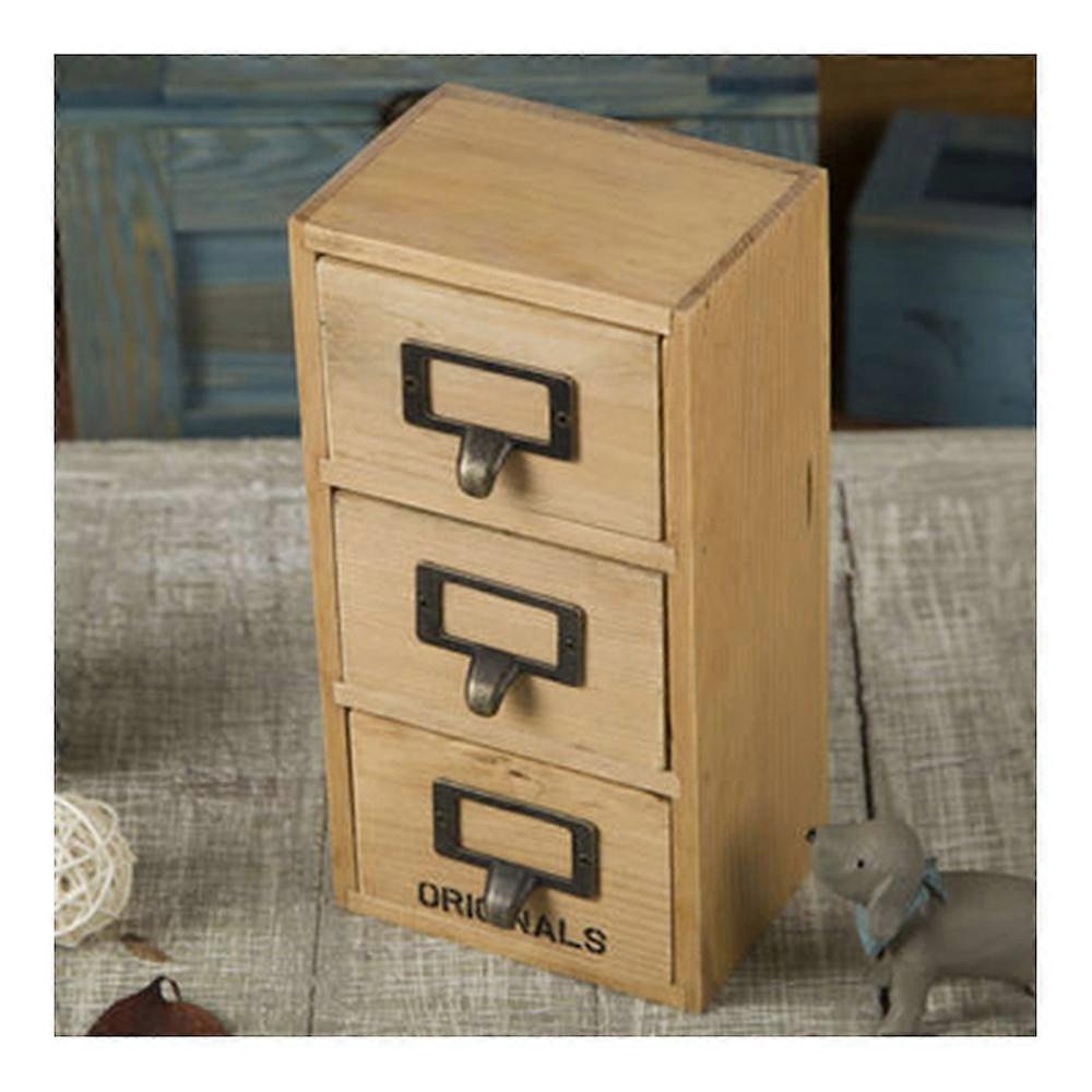 zakka Drawer Type Wooden Storage Box Table Decoration