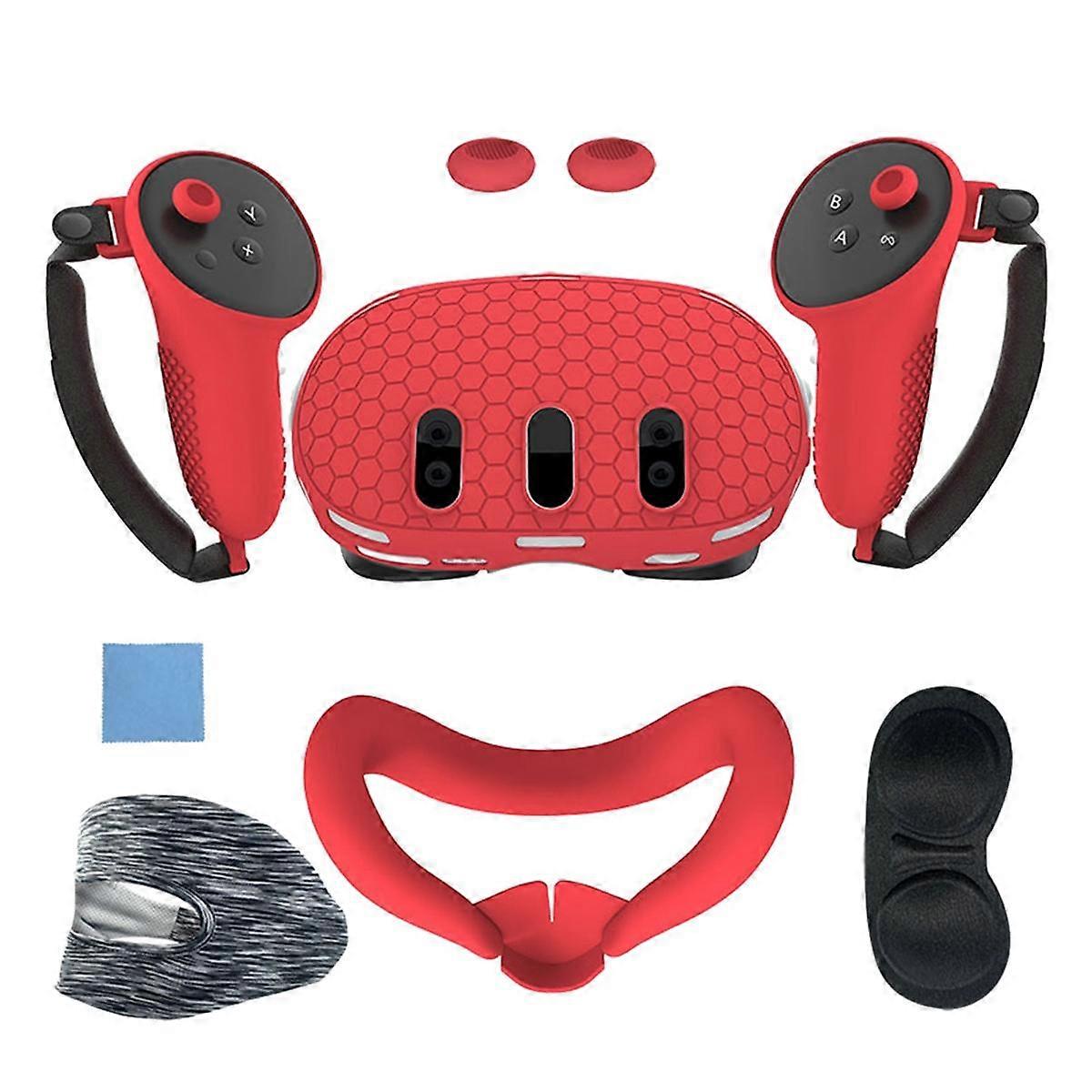 Silicone Protective Case for 3 VR Headset Head Face Cover Eye Pad Handle Grip Button Cap VR Accesso
