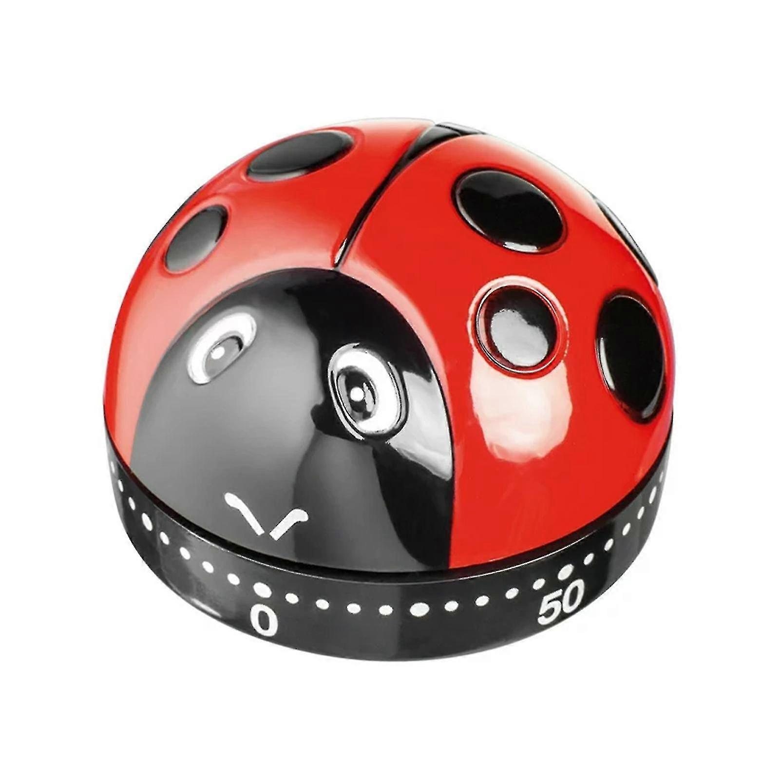 Cooking Kitchen Timer Ladybug Shape Countertop 60 Minutes Baking Mechanical Work