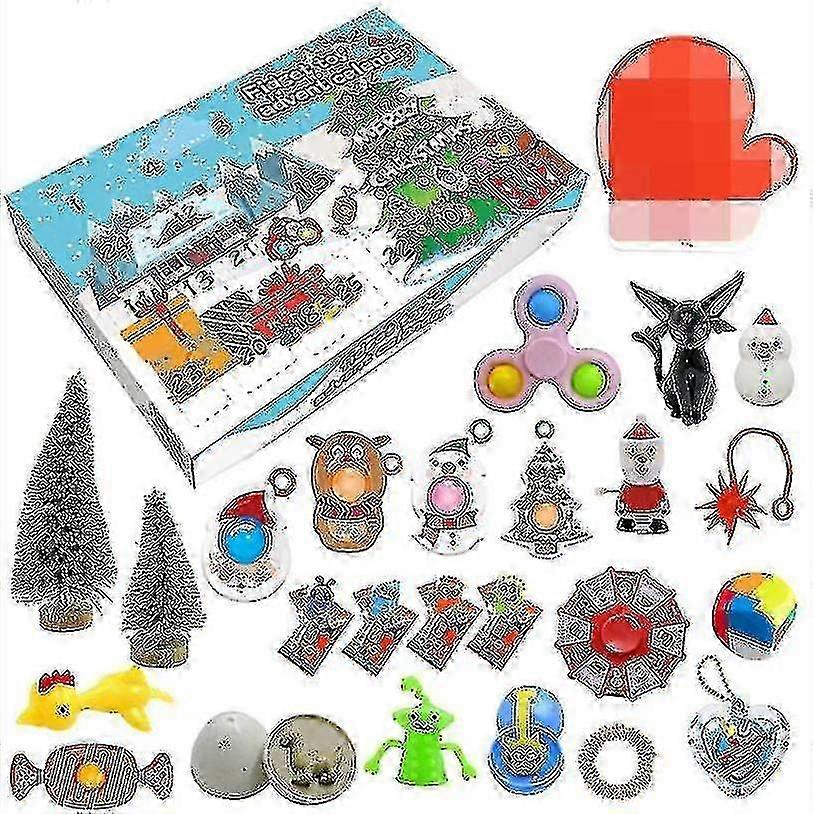 Advent Fidget Leksaker Stressavlastning Fidget Leksak Blind Box Barn