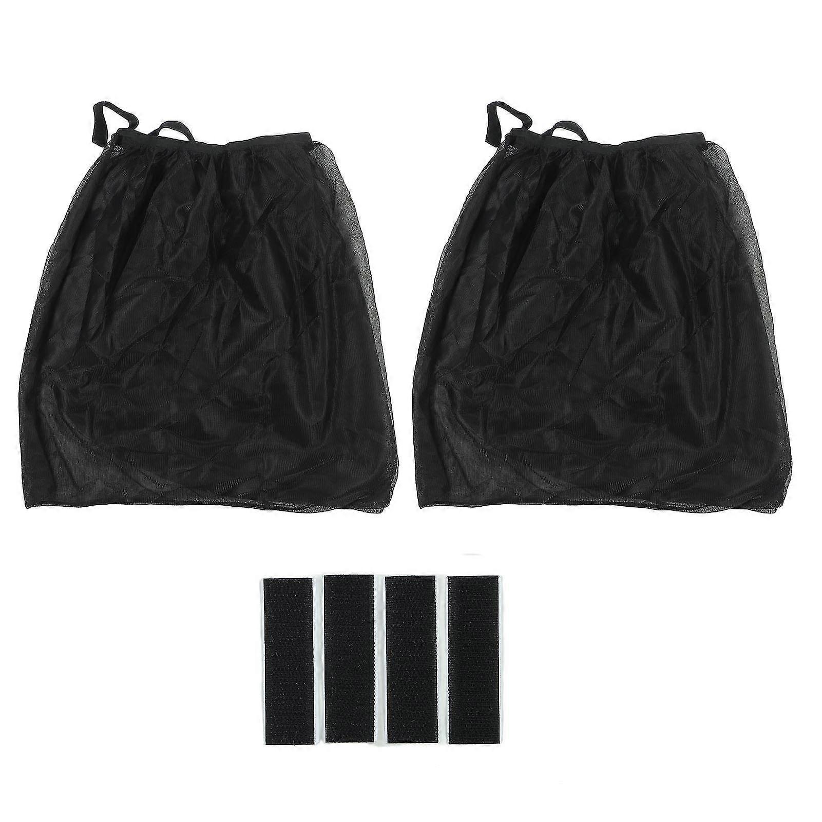 Car Window Sun Shade Mesh 1 Pair Stretchy Nylon Heat UV Protection Side Window Shades