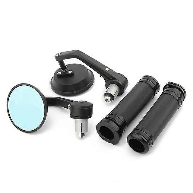 Universal 1 25mm Handle Bar End Motorcycle Round Mirrors Rearview Side Mirror Aluminum Bobber Chopper Motor Accessories