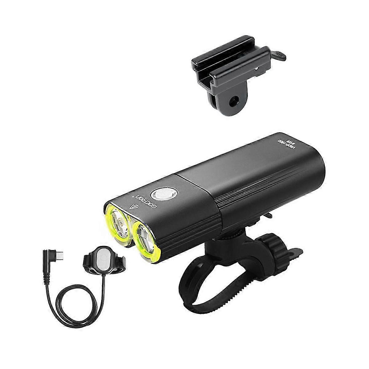 Mountain Bicycle Headlight Usb Single Lamp Flashlight Strong Night Riding Equipment