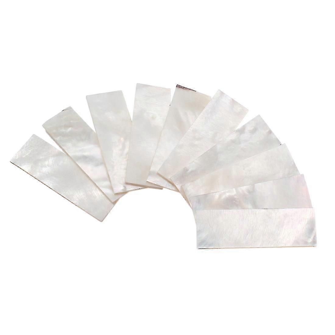 10pcs Inlay Material White Mother Of Pearl Shell Blanks Sheet Rectangle Inlay Material For Guitar 100% NEW