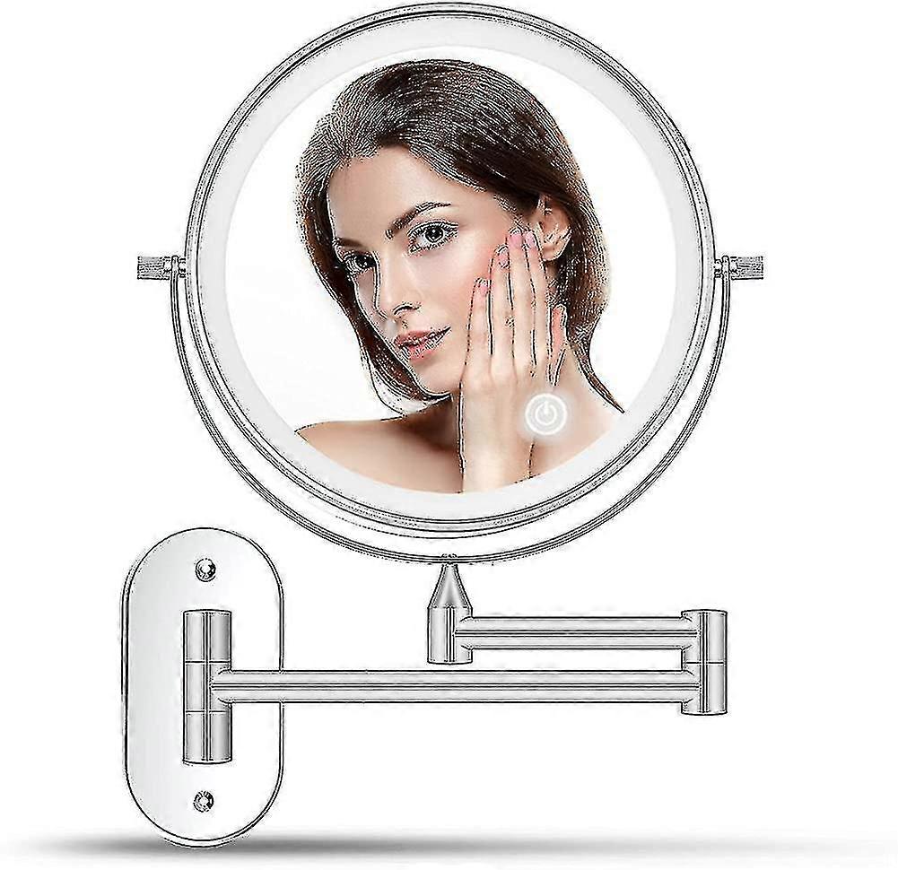 Make-up Mirror Led Illuminated With 1x / 5x Magnification Usb / Batteries