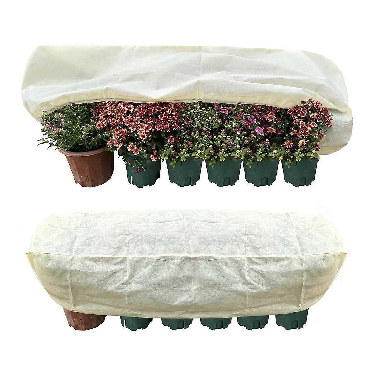 Rectangular Planter Box Protector Protects Plants in Balcony, Windowsill and Patio Planter Boxes From Frost, Wind 2Pcs