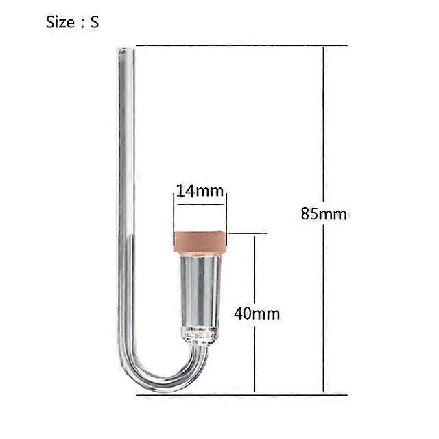 1Pcs U-tubes Acrylic Aquarium CO2 System Diffuser Transparent Mini Diffuser CO2 Refiner Regulator with Ceramic Disc Suction CupsIn-