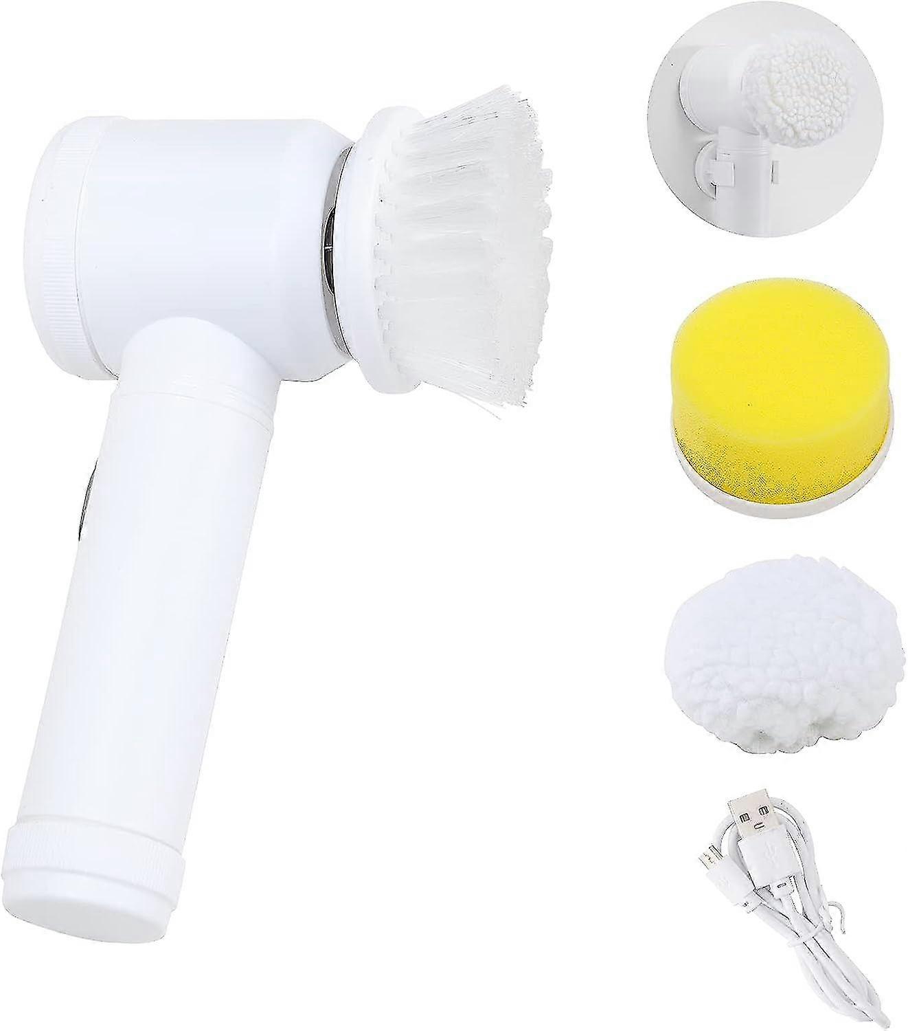 Electric rotating scrubber rechargeable cleaning tool grout