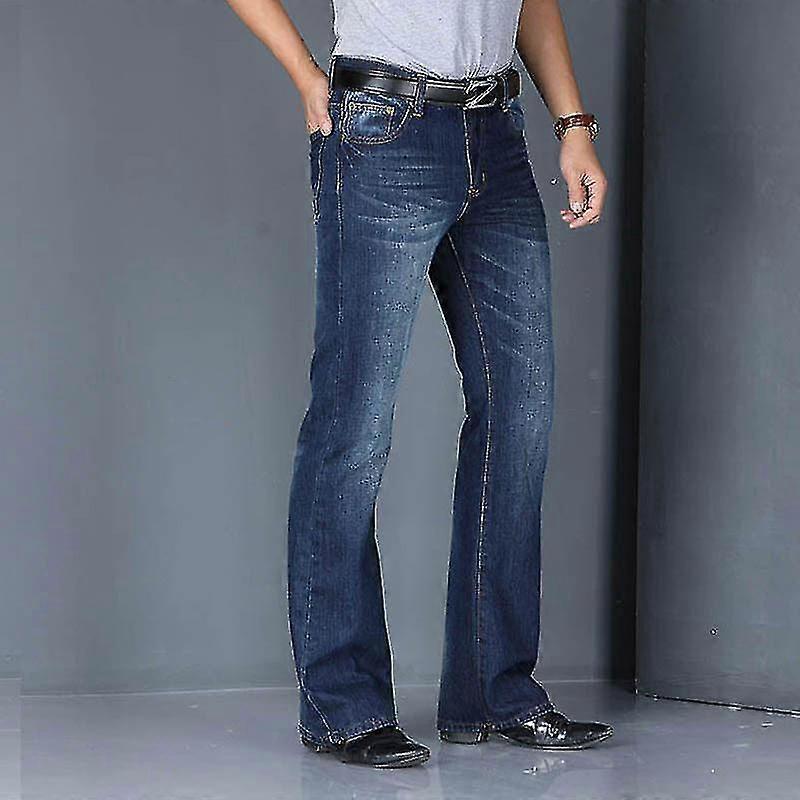 Spring Flared Jeans Men Boot Cut Denim Pants Comfortable Slightly