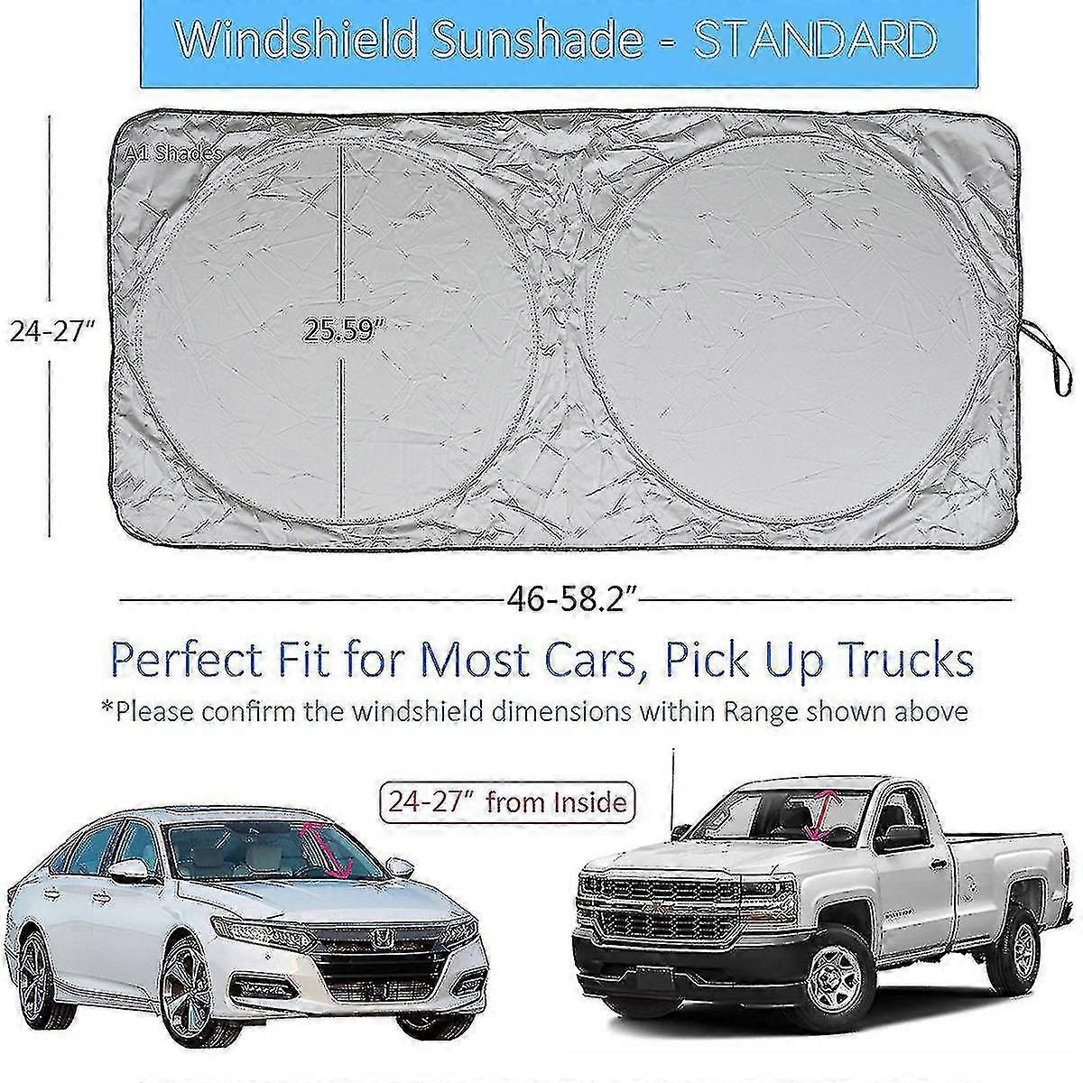 58 X 27 Car Sun Bs Uv Rays Sun Visor Protector