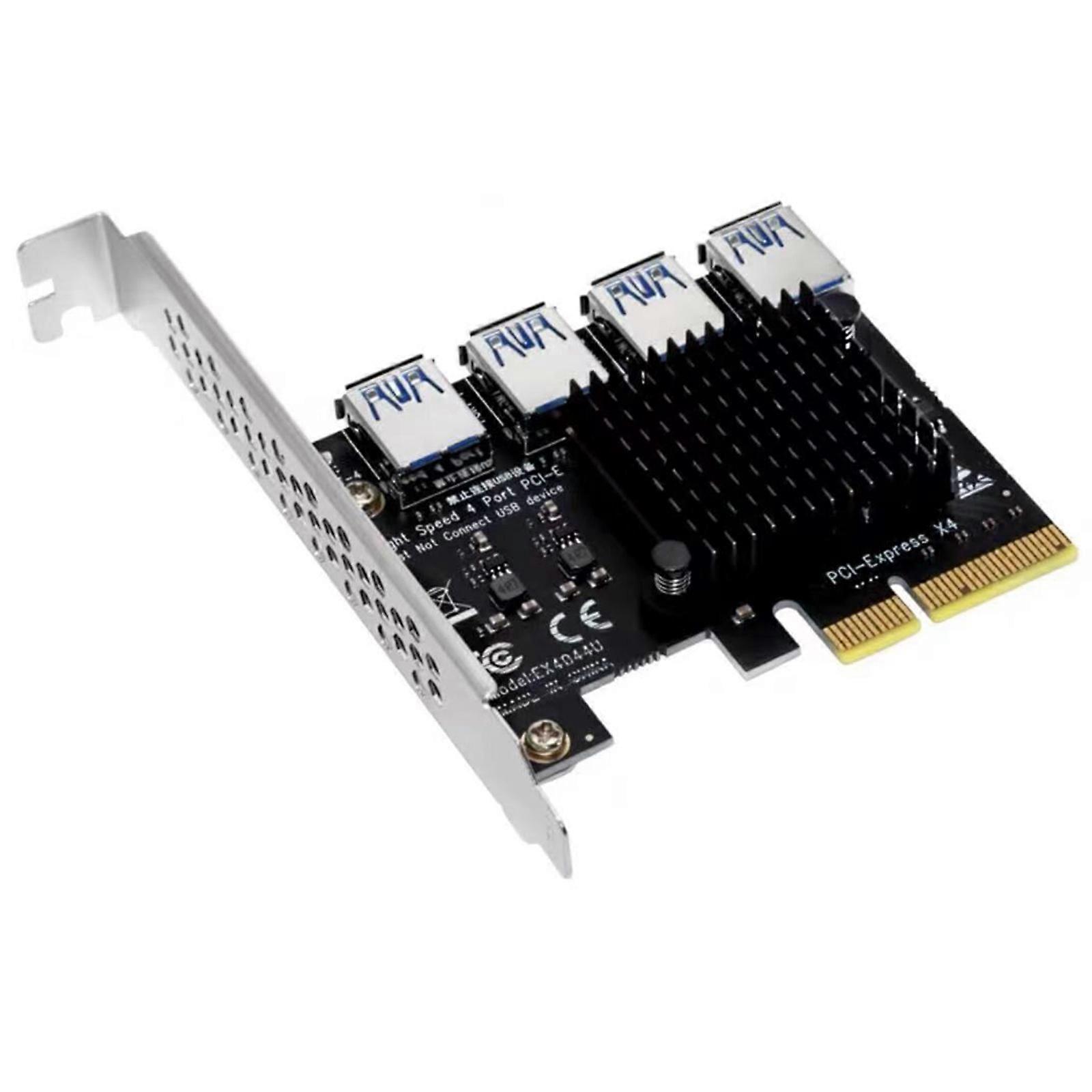 PCI-E Riser Board 1 to 4 GPU Extender Riser Card USB 3.0 GPU Adapter 16X Slots