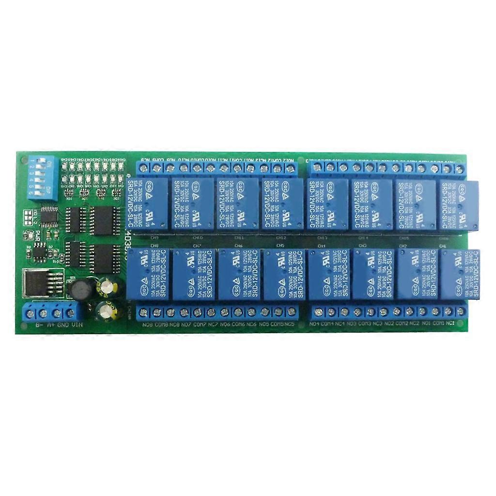 DC 12V DIN35 C45 Rail Box 16 Kanal RS485 Relaismodul Modbus RTU UART Steuerung