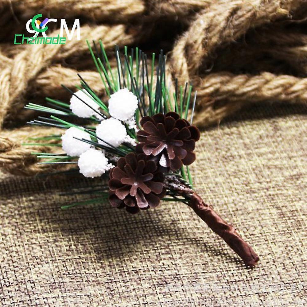 10PCS Simulation Pine Needles PVC Plastic Pine Leaves Artificial Plants Imitation Plant for Christmas Party Handcraft Home Decor