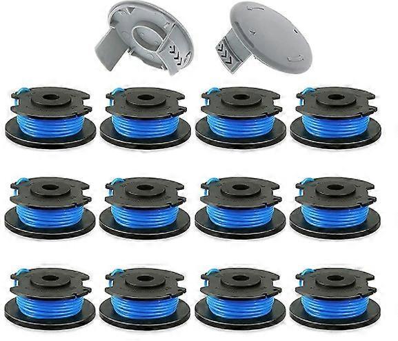 Single Line Spool, 4.8m of Line per Spool, 12 Pieces Included, 1.65mm Diameter for 24V String Trimmers G24LT25 G24LT G24LT28 G24LT30M Series