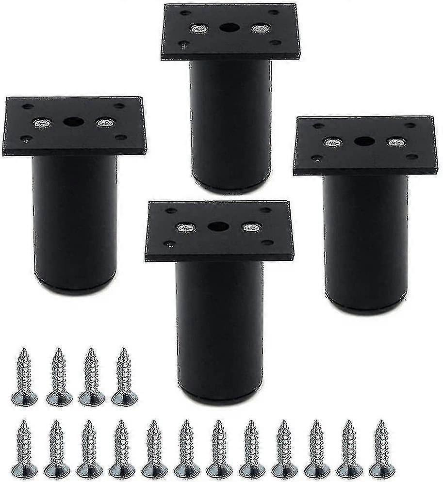 4パックアルミ合金家具キャビネット調節可能な足金属ラウンドソファベッドフットレッグ