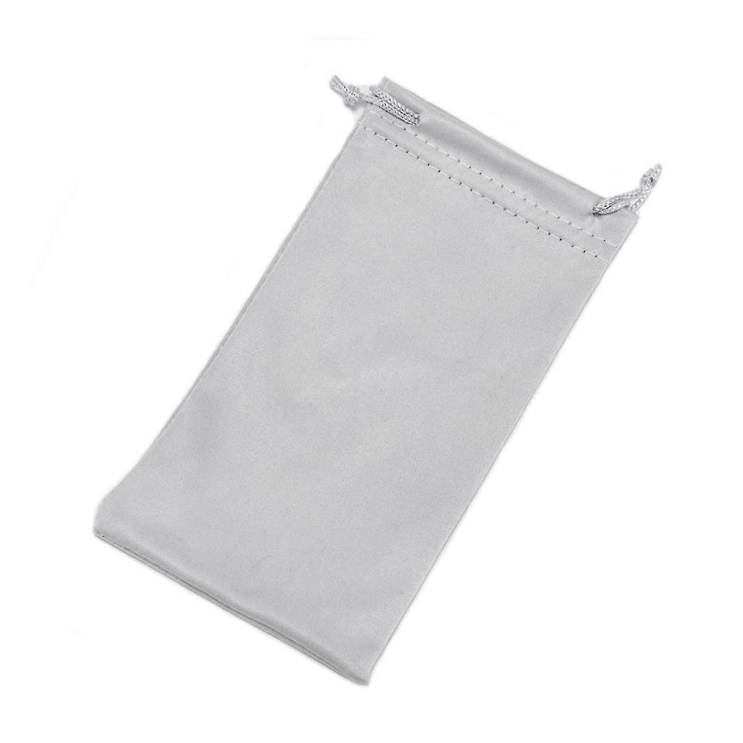 Microfiber Sunglasses Bag Soft Eyeglass Pouch Drawstring Closure Solid Color