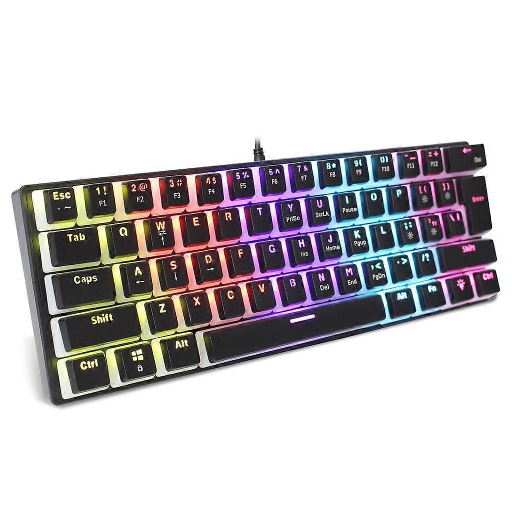 61 Keys Backlit Ergonomic USB Wired keypad For Laptop PC Games Wired Keyboard
