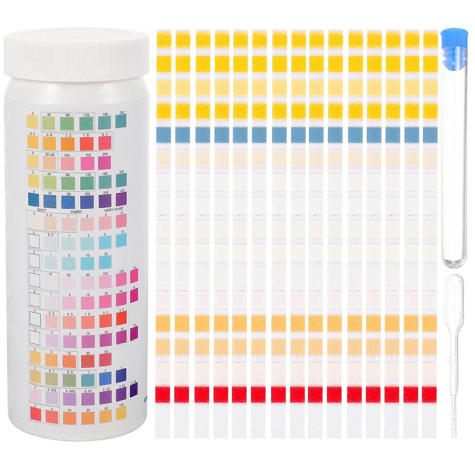 50 Stück Trinkwasser-Teststreifen Home Wasserqualität Teststreifen 16 in 1 Wasserteststreifen