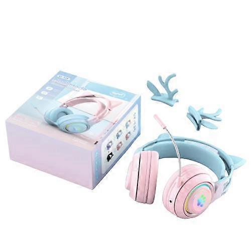 Gaming Headset Removable Cat/Elk Ear Headphone with Mic