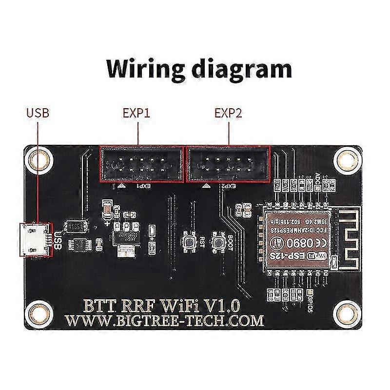 Btt Rrf Wifi V1.0 Expansion Module 3d Printer Parts Duet 2 Wifi Reprap Firmware For Skr V1.3 Skr V1.4 Turbo Board