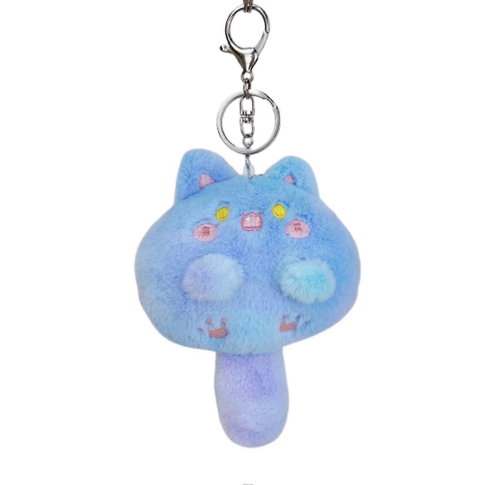 Cartoon Cat Plush Pendant Built-in Squeaker Lovely Colorful Anime Kitten Plush Toy Ornament Soft Stuffed Animal Doll Plush Keychain Backpack Charms Bi