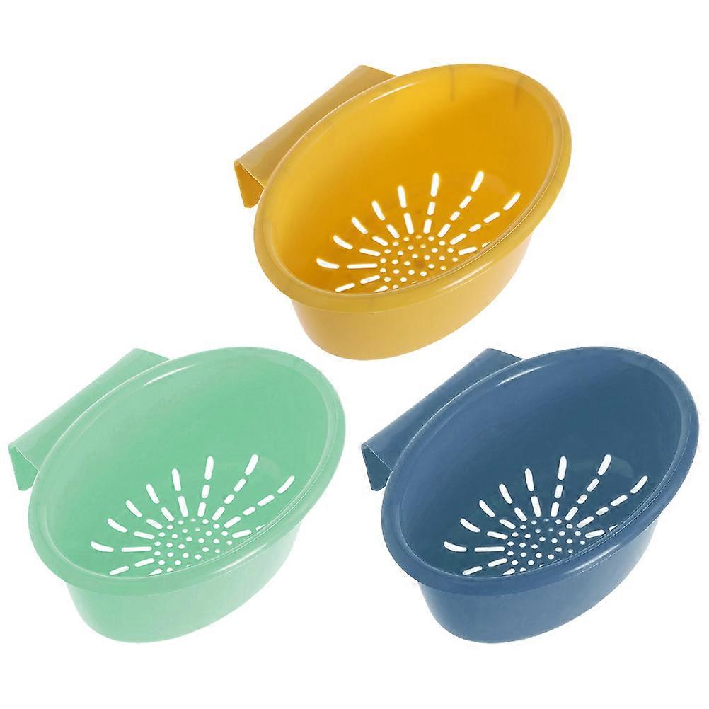 3pcs Kitchen Sink Drain Sponge Holder Drain Basket Sink Storage Draining Rack