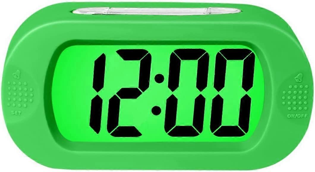 Colorful Light Digital Alarm Clock with Snooze, Simple Setting, Progressive Alarm, Battery Operated, Shockproof