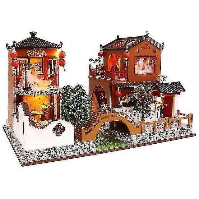 Naiwang Diy Doll Nese Artecture Doll S S With Furniture Toys For Friend