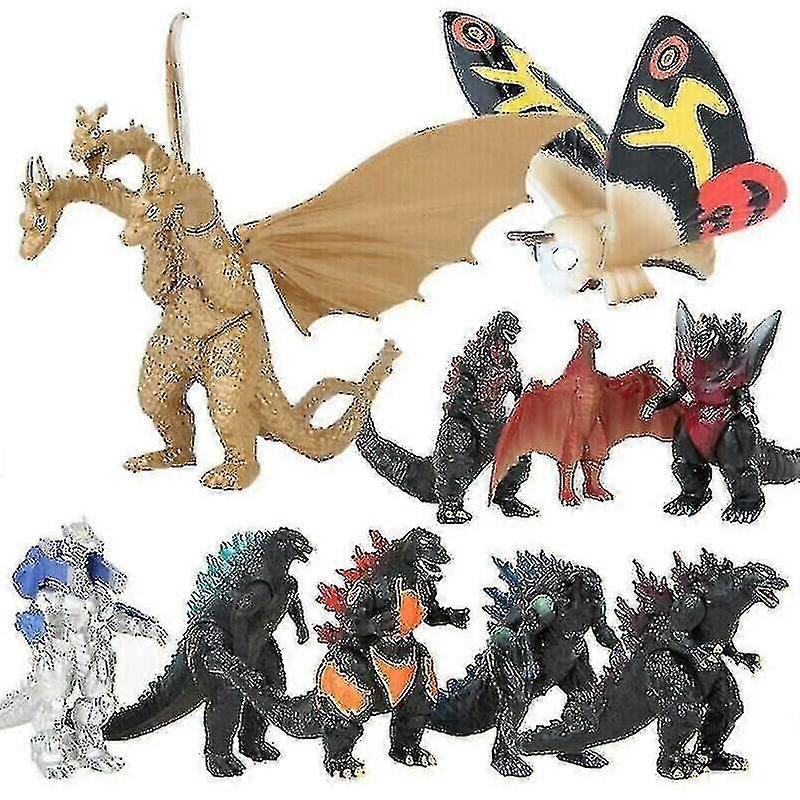 Godzilla 2 King Of The Monster Shin Kaiju Gigan Ghidorah 10 Pcs Figures Set Toy