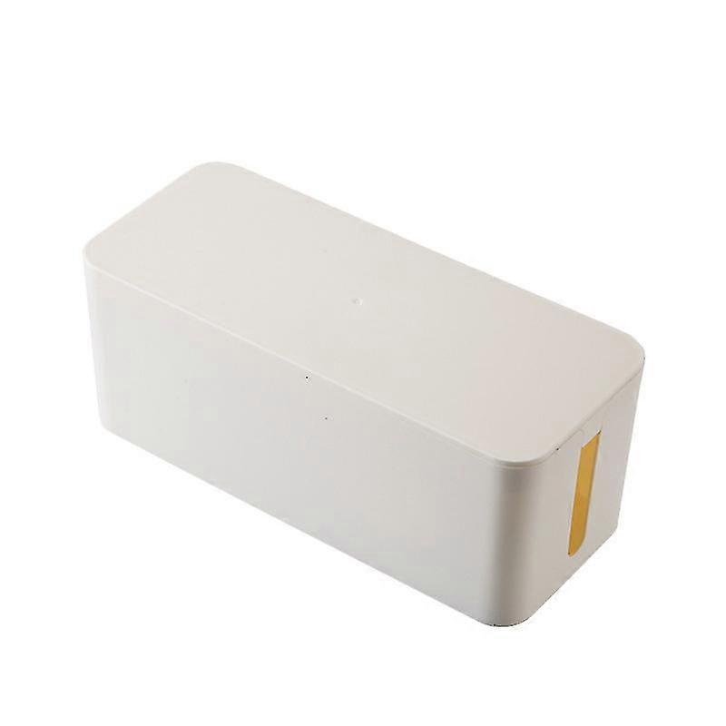 Cable Storage Box Wooden Power Line Wire Management Organizer Anti-dust Power Strip Case Charger Socket Network Line Storage Bin