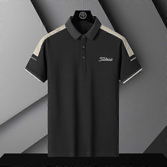 Men's Golf Clothing Fashion Korean Version Slim Fit Stitch Collar Collar Half-Sleeved T-Shirt Golf T-Shirt